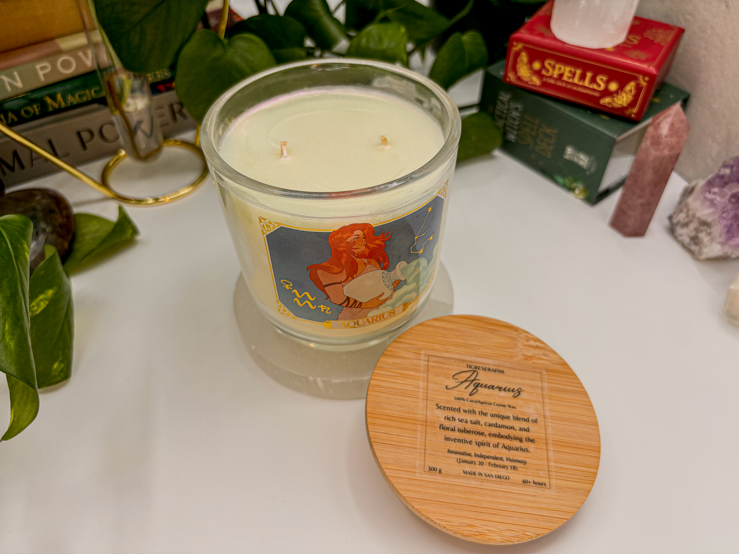 Aquarius Zodiac Candle - Jar