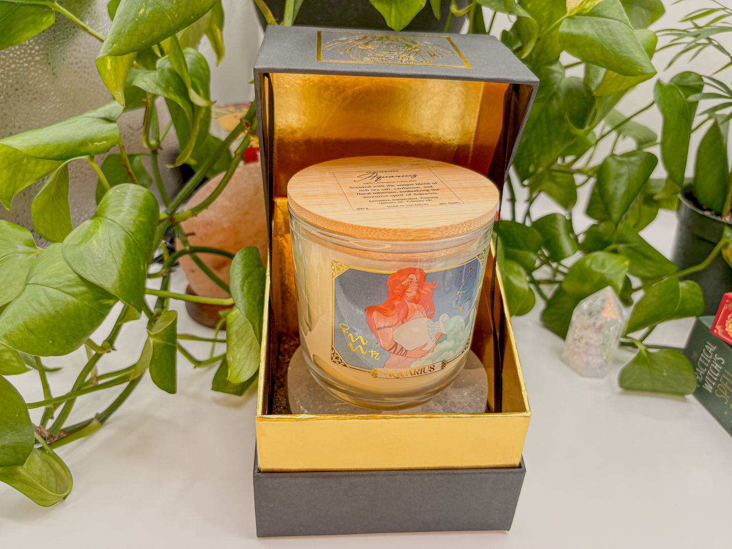 Aquarius Zodiac Candle - Jar