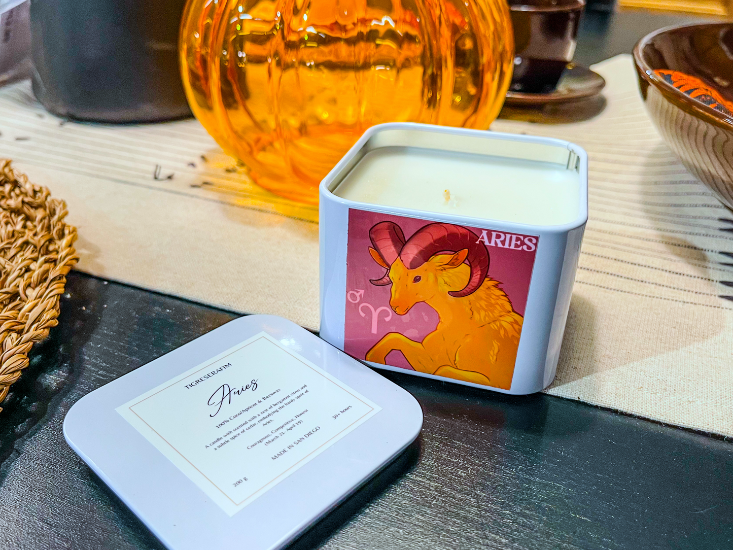 Aries Zodiac Candle - Travel Tin