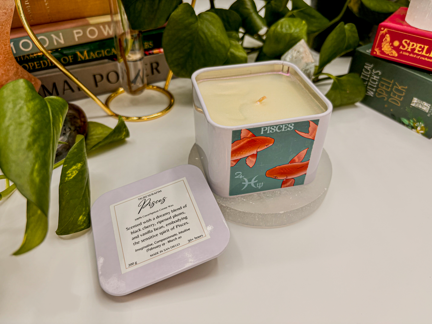 Pisces Zodiac Candle - Travel Tin
