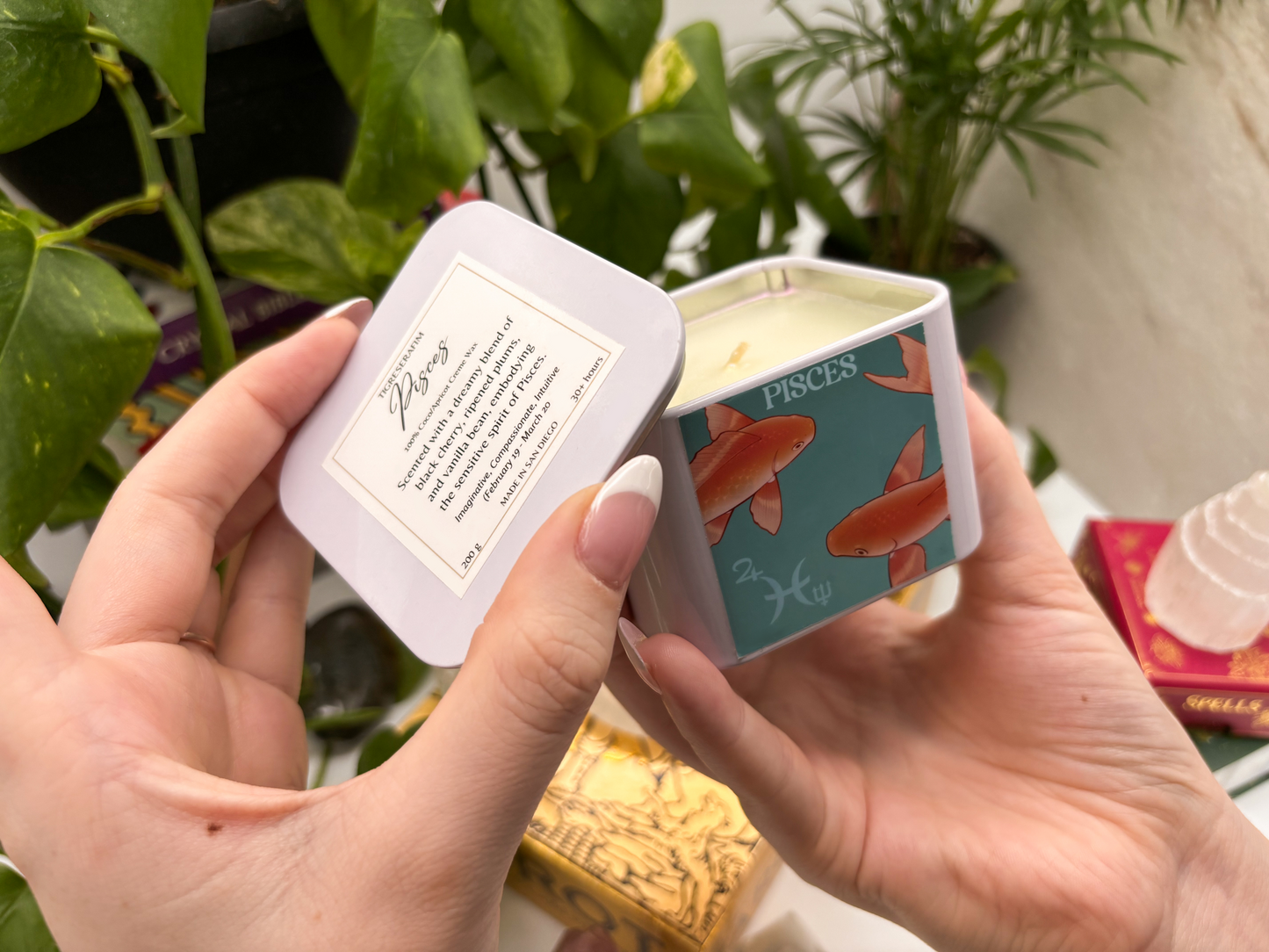 Pisces Zodiac Candle - Travel Tin