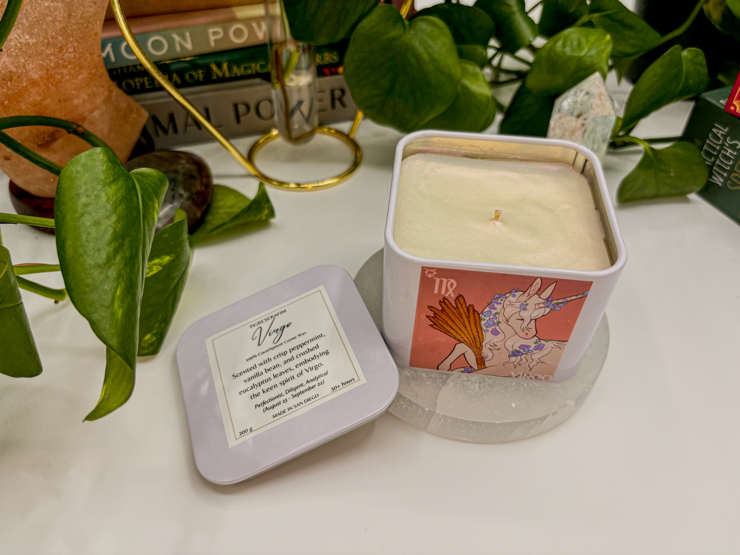 Virgo Zodiac Candle - Travel Tin