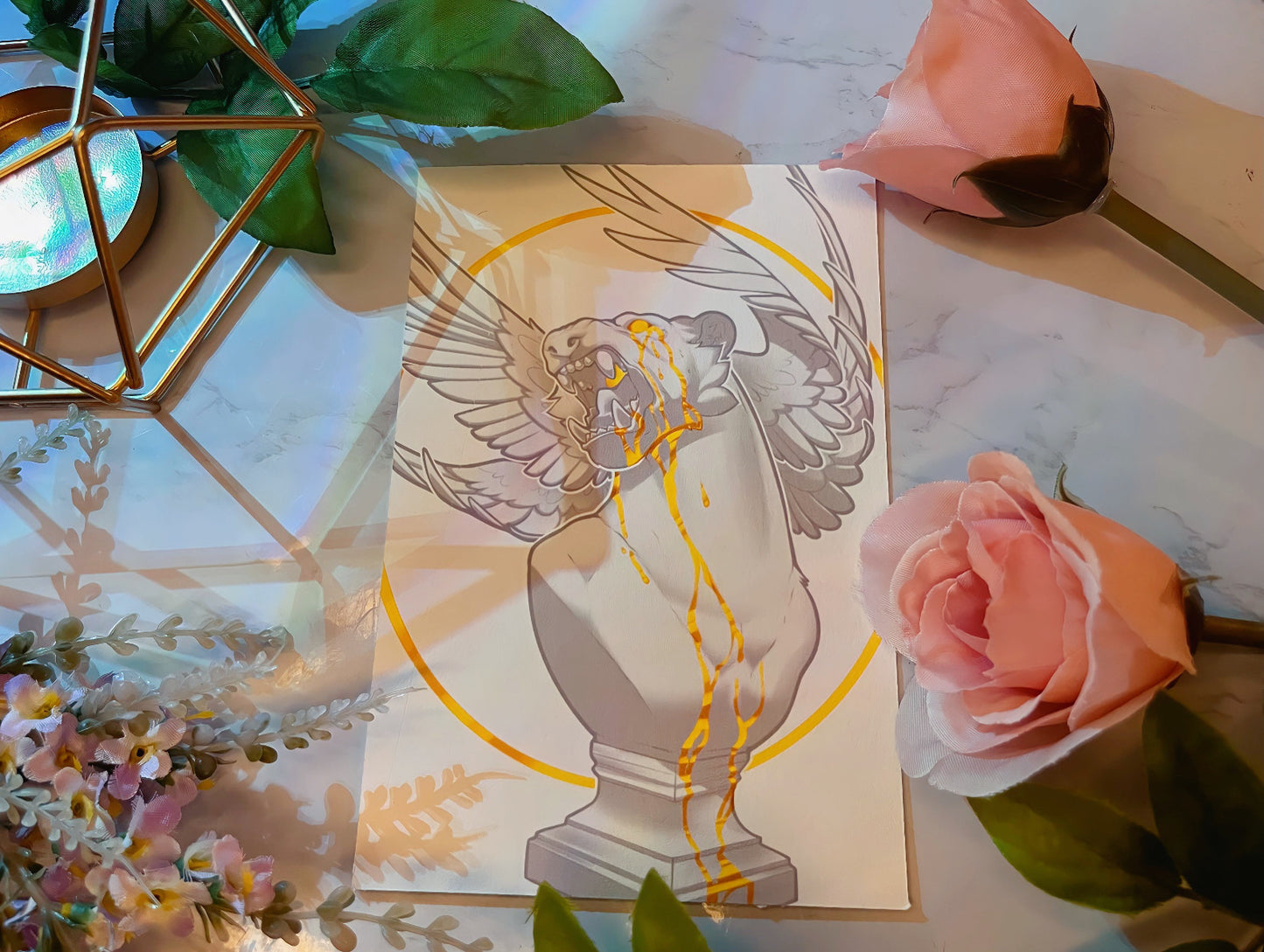 "Golden Victorious" Postcard Print