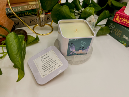 Cancer Zodiac Candle - Travel Tin