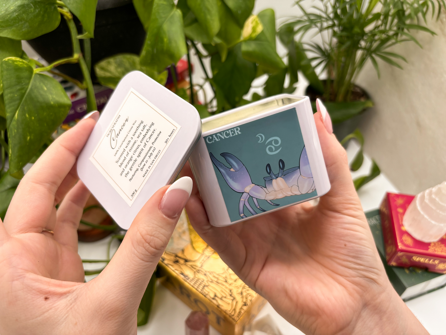 Cancer Zodiac Candle - Travel Tin
