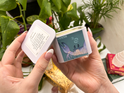 Cancer Zodiac Candle - Travel Tin
