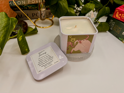 Taurus Zodiac Candle - Travel Tin