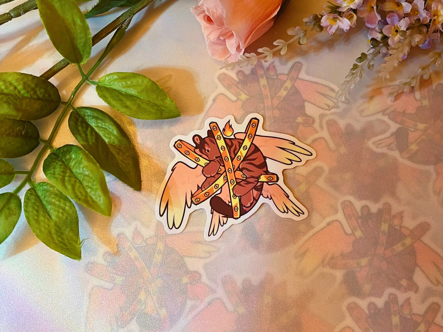 "Ophanim Tiny Tiger" 3" Clear Vinyl Sticker