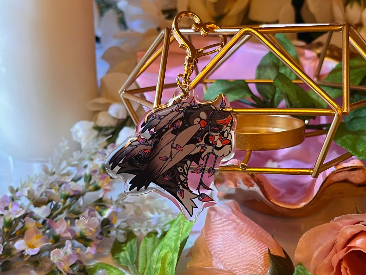 "Overgrowth" 2" Double Sided Epoxy Keychain